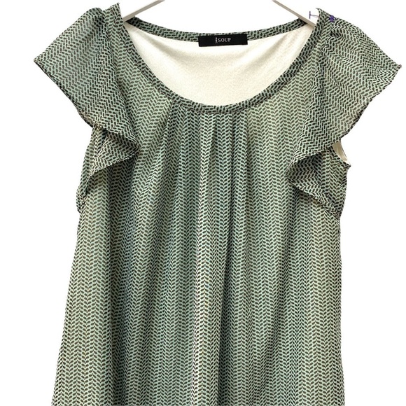 Green Print Dress by Soup S/M - Picture 2 of 6